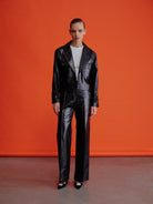 Nazlı Ceren-Callie Kroko Efektli Ceket-Ceket-4-Milagron.com