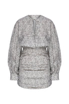 Nazlı Ceren-Carlotte Mini Koton Elbise Beyaz-Elbise-1-Milagron.com