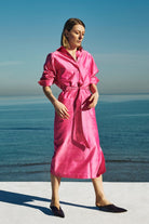 Nazlı Ceren-Cassin İpek şantuk Gömlek Elbise-Elbise-2-Milagron.com