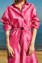 Nazlı Ceren-Cassin İpek şantuk Gömlek Elbise-Elbise-3-Milagron.com