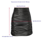 Nazlı Ceren-Chels Vegan Deri Mini Etek Dark Brown-Etek-4-Milagron.com