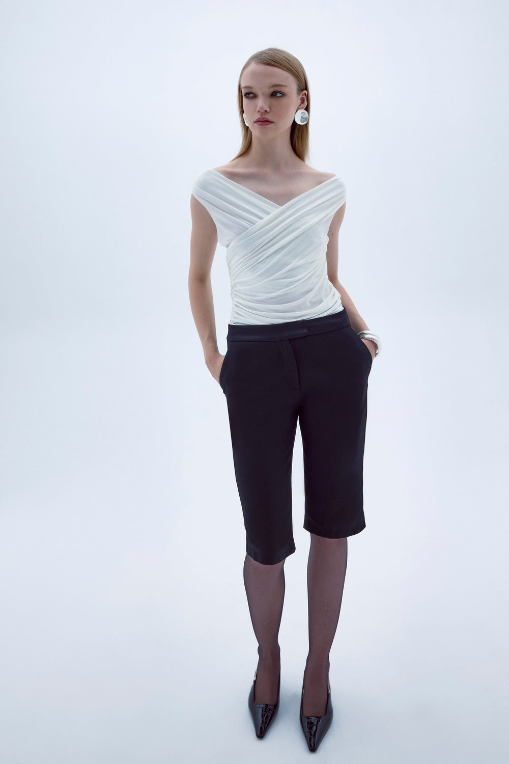 Nazlı Ceren-Cheri Jarse Bluz Beyaz-Blouse-3-Milagron.com