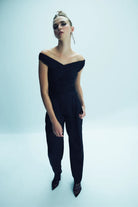 Nazlı Ceren-Cheri Jarse Bluz Siyah-T-Shirts-10-Milagron.com