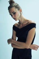 Nazlı Ceren-Cheri Jarse Bluz Siyah-T-Shirts-4-Milagron.com