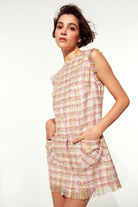 Nazlı Ceren-Chloe Koton Tüvit Mini Elbise-Elbise-3-Milagron.com