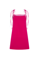 Nazlı Ceren-Ellie Krep Mini Elbise Raspberry Sorbet-Elbise-2-Milagron.com