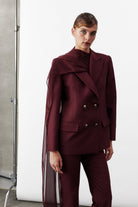 Nazlı Ceren-Elodie Blazer Bordo-Ceket-1-Milagron.com