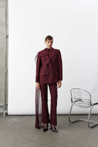 Nazlı Ceren-Elodie Blazer Bordo-Ceket-2-Milagron.com