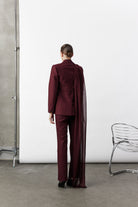 Nazlı Ceren-Elodie Blazer Bordo-Ceket-4-Milagron.com