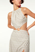 Nazlı Ceren-Eloise Halka Detaylı Koton Elbise-Elbise-4-Milagron.com