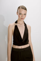 Nazlı Ceren-Franca Jarse Bluz Siyah-Büstiyer-1-Milagron.com