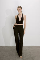 Nazlı Ceren-Franca Jarse Bluz Siyah-Büstiyer-3-Milagron.com