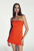 Nazlı Ceren-Gaia Koton Mini Elbise Tangerine-Elbise-3-Milagron.com
