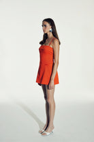 Nazlı Ceren-Gaia Koton Mini Elbise Tangerine-Elbise-8-Milagron.com