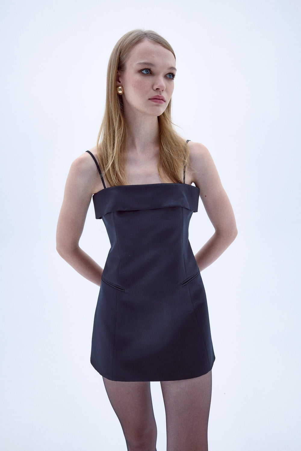 Nazlı Ceren-Gaia Mini Elbise Siyah-Elbise-5-Milagron.com
