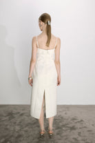 Nazlı Ceren-Gaia Uzun Elbise Vanilya Ice-Elbise-3-Milagron.com