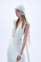 Nazlı Ceren-Ines Jarse Elbise Beyaz-Elbise-3-Milagron.com