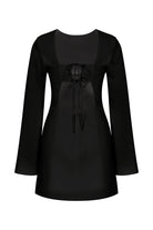 Nazlı Ceren-Ira Sırt Dekolteli Siyah Elbise-Elbise-4-Milagron.com