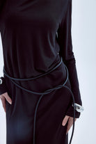 Nazlı Ceren-Iris Jarse Elbise Siyah-Elbise-3-Milagron.com