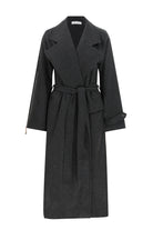 Nazlı Ceren-Isha Yün Palto Koyu Gri-Kaban-3-Milagron.com