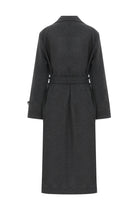 Nazlı Ceren-Isha Yün Palto Koyu Gri-Kaban-4-Milagron.com