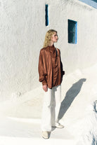 Nazlı Ceren-Jill Asimetrik Omuz Detaylı Bluz Burgundy-Bluz-4-Milagron.com