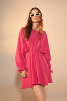 Nazlı Ceren-July Elbise Virtual Pink-Elbise-2-Milagron.com