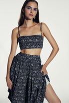 Nazlı Ceren-June Koton Midi Etek Brown-Etek-4-Milagron.com