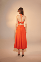 Nazlı Ceren-June Midi Etek Spicy Orange-Etek-3-Milagron.com