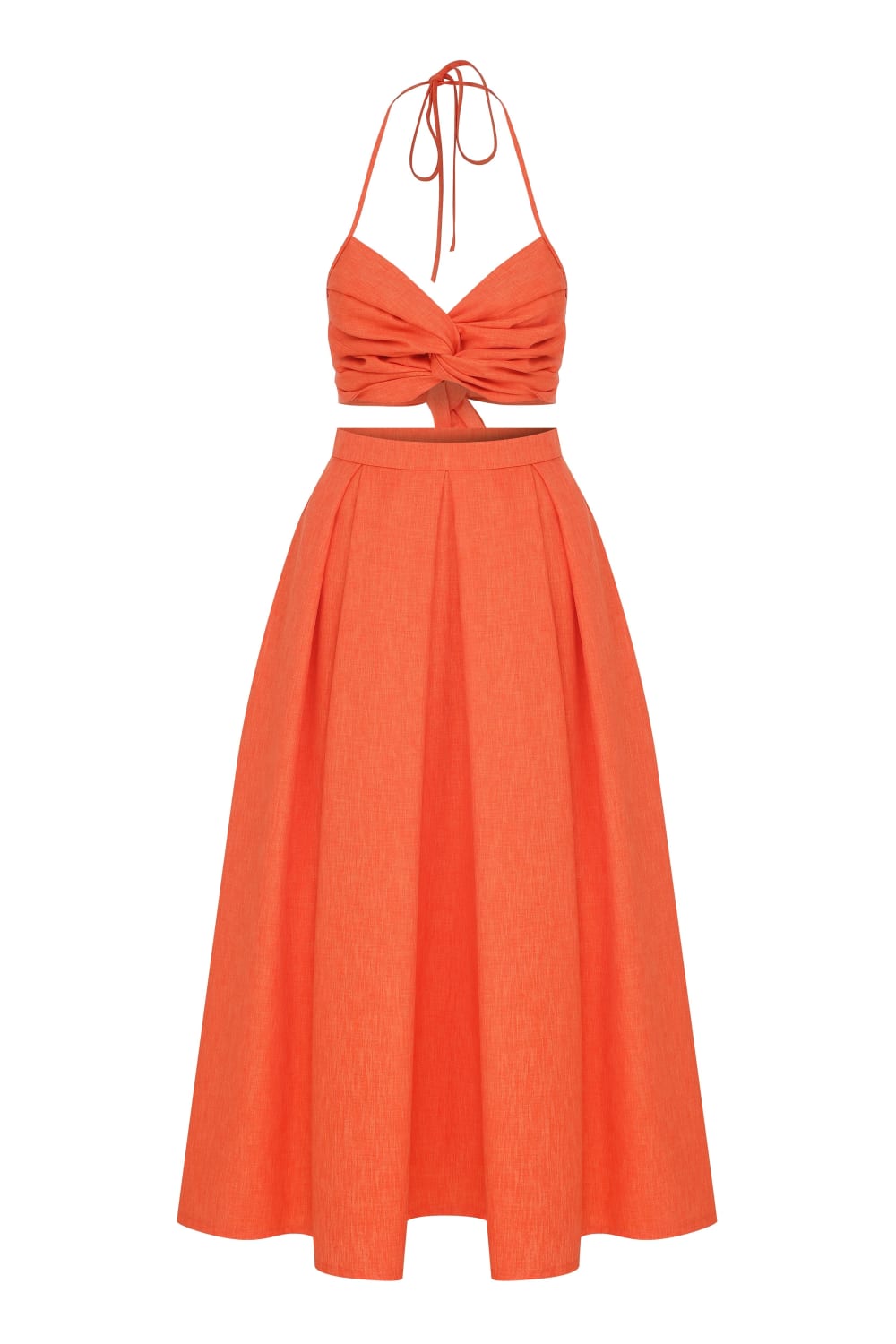 Nazlı Ceren-June Midi Etek Spicy Orange-Etek-4-Milagron.com