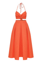 Nazlı Ceren-June Midi Etek Spicy Orange-Etek-4-Milagron.com