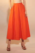 Nazlı Ceren-June Midi Etek Spicy Orange-Etek-6-Milagron.com