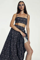 Nazlı Ceren-Lalia Koton Top Brown-Top-7-Milagron.com