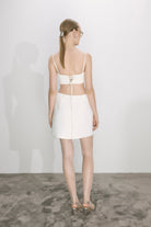 Nazlı Ceren-Lalia Krep Top Beyaz-Top-4-Milagron.com