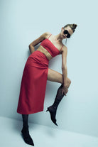 Nazlı Ceren-Lalia Krep Top Paprika Red-Top-9-Milagron.com