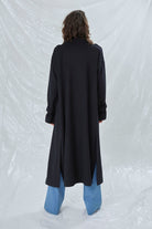 Laura Oversized Kaşmir Palto Lacivert