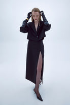 Nazlı Ceren-Lea Krep Etek Siyah-Etek-2-Milagron.com