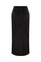 Nazlı Ceren-Lea Maksi Krep Siyah Etek-Etek-2-Milagron.com