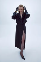 Nazlı Ceren-Lea Maksi Krep Siyah Etek-Etek-8-Milagron.com