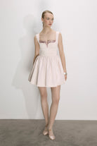 Nazlı Ceren-Leanne Saten Mini Elbise Toz Pembe-Elbise-2-Milagron.com