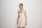 Nazlı Ceren-Leanne Saten Mini Elbise Toz Pembe-Elbise-4-Milagron.com