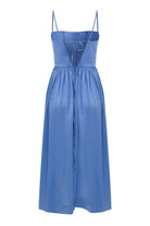 Nazlı Ceren-Liette Saten Midi Elbise Ultramarine-Elbise-2-Milagron.com