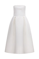 Nazlı Ceren-Lola Midi Elbise Beyaz-Elbise-4-Milagron.com