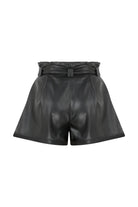 Nazlı Ceren-Louis Vegan Deri Şort-Şort-3-Milagron.com