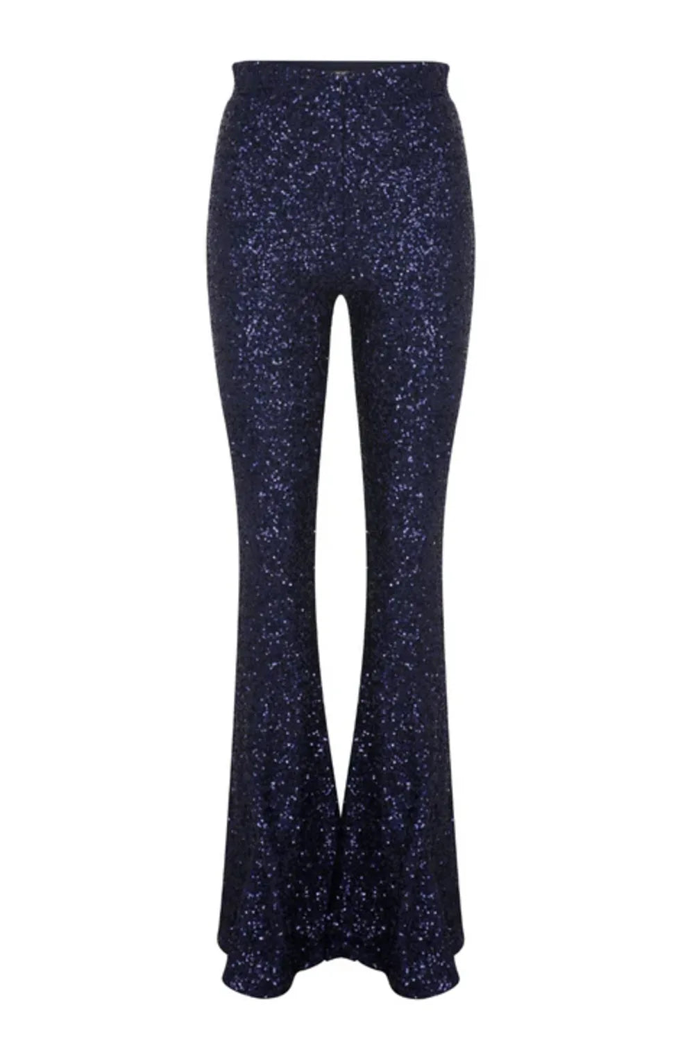 Nazlı Ceren-Maisy Payet Flared Pantolon Midnight Blue-Pantolon-5-Milagron.com
