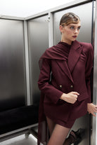 Nazlı Ceren-Marde Mini Etek Bordo-Etek-2-Milagron.com