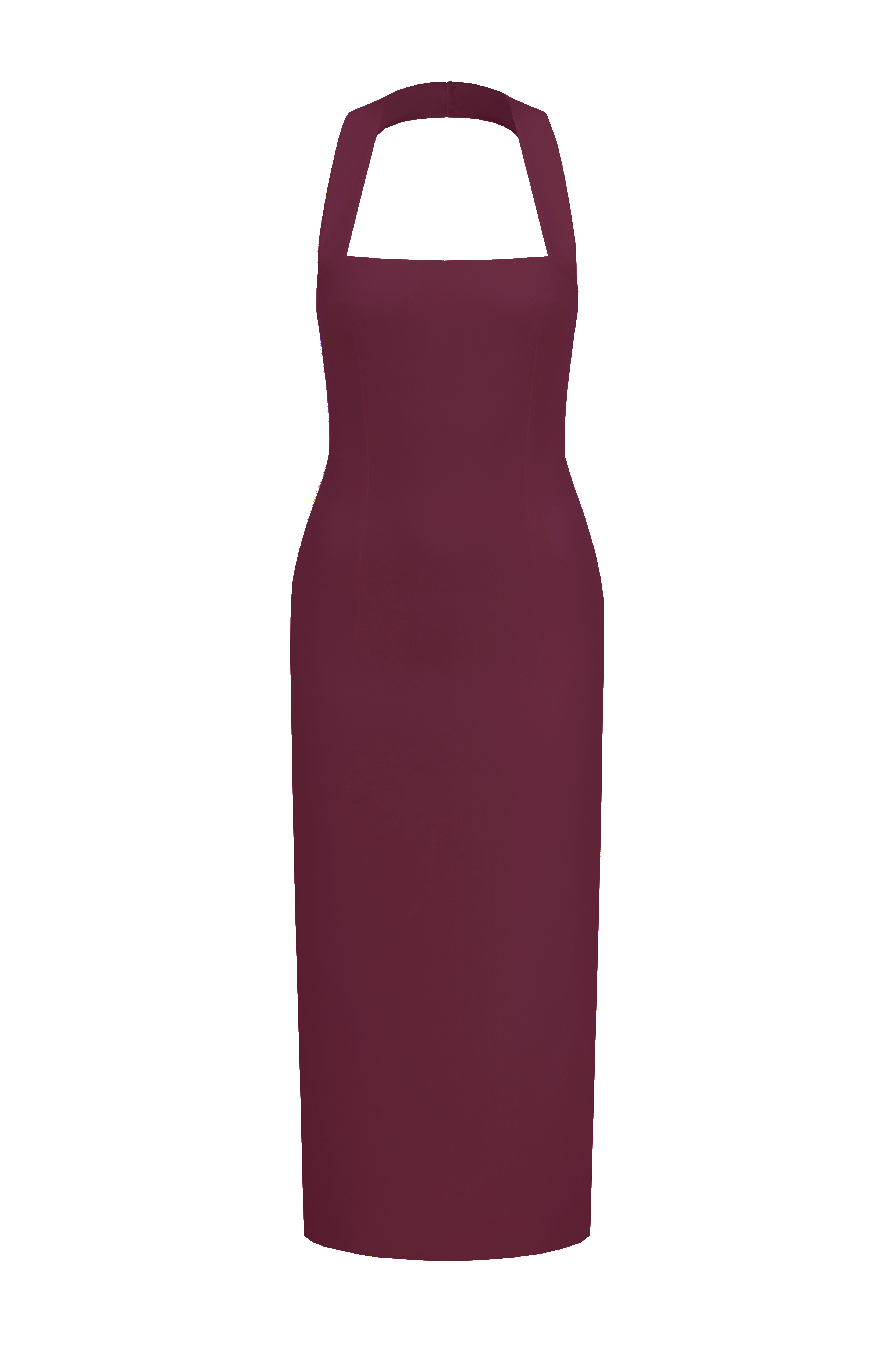 Nazlı Ceren-Margaux Krep Elbise Bordo-Elbise-5-Milagron.com