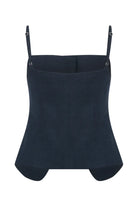 Nazlı Ceren-Marona Keten Top Dark Navy-Top-2-Milagron.com