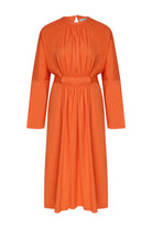 Nazlı Ceren-Martha Sırt Dekolteli Koton Elbise Juicy Orange-Elbise-2-Milagron.com