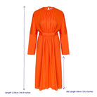 Nazlı Ceren-Martha Sırt Dekolteli Koton Elbise Juicy Orange-Elbise-3-Milagron.com